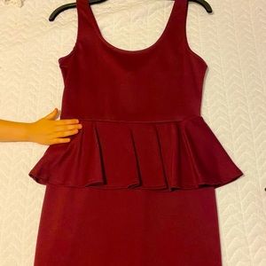 Color wine, mini dress